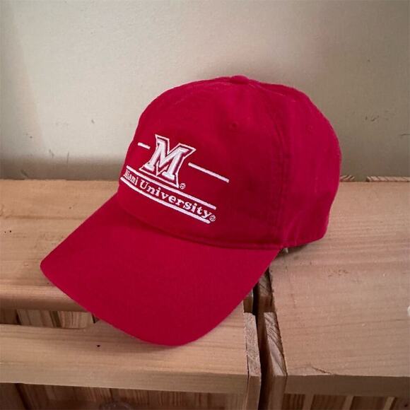 Miami University RedHawks Red Adjustable Strapback Hat - Picture 6 of 10